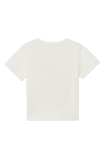 BG T-shirt SS w "S" Print:WHITE:9M